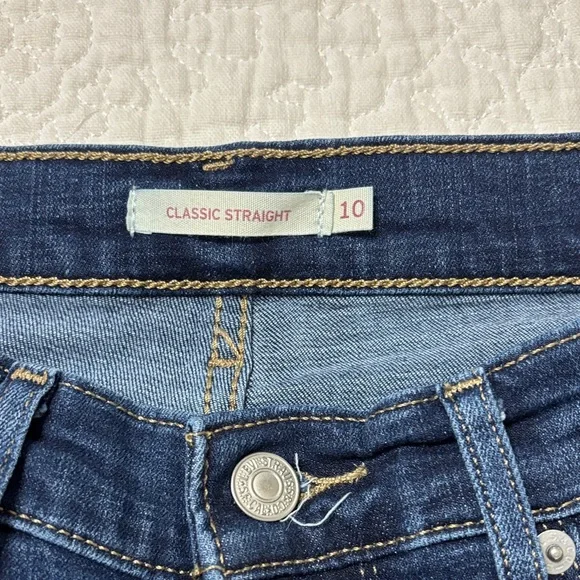 Levi's Women's Dark Blue Straight Jeans - Picture 4 of 9